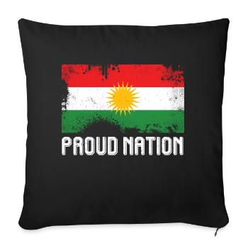 Proud nation kurdistan BytheManzanitas - Housse de coussin décorative 45 x 45 cm - noir - Devant