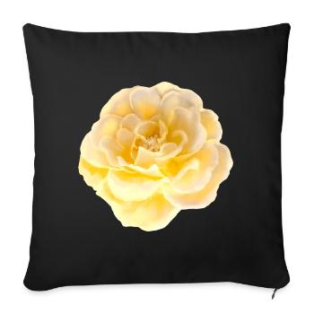 Rose Flower - Sofa pillowcase 17,3'' x 17,3'' (45 x 45 cm) - black - Front