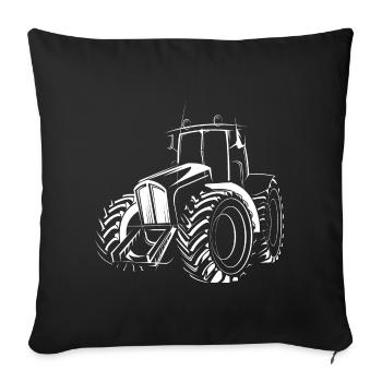tractor, farmer, farmer, car, economy, graphic icon - Sofa pillowcase 17,3'' x 17,3'' (45 x 45 cm) - black - Front