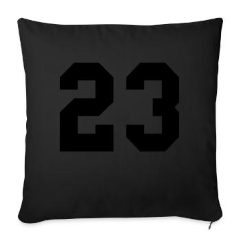 23 - Housse de coussin décorative 45 x 45 cm - noir - Devant