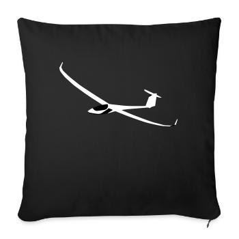 js1 Glider Glider Glider Pilot Pilot - Sofa pillowcase 17,3'' x 17,3'' (45 x 45 cm) - black - Front