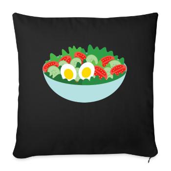 Salad - Sofa pillowcase 17,3'' x 17,3'' (45 x 45 cm) - black - Front