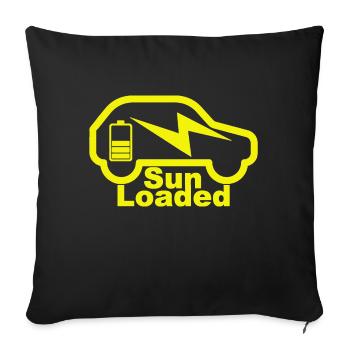 e-auto, e-mobilität,voiture électrique, zoe, EV-driver, - Housse de coussin décorative 45 x 45 cm - noir - Devant