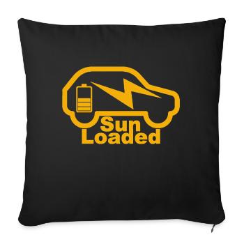 e-auto, e-mobilität,voiture électrique, zoe, EV-driver, - Housse de coussin décorative 45 x 45 cm - noir - Devant