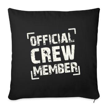 membre officiel de l'équipage - Housse de coussin décorative 45 x 45 cm - noir - Devant
