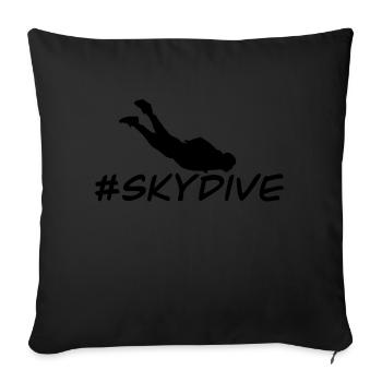 #skydive - Sofa pillowcase 17,3'' x 17,3'' (45 x 45 cm) - black - Front