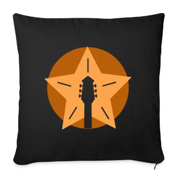 Gitarre - Guitar - Vintage - Rock - Band - Sofa pillowcase 17,3'' x 17,3'' (45 x 45 cm) - black - Front