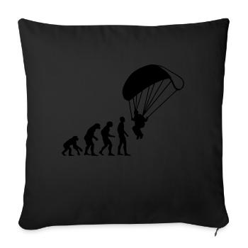 Paragliding - Sofa pillowcase 17,3'' x 17,3'' (45 x 45 cm) - black - Front