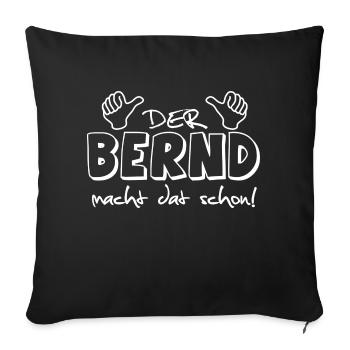 bernd - Sofakissenbezug 45 x 45 cm - Schwarz - Vorne