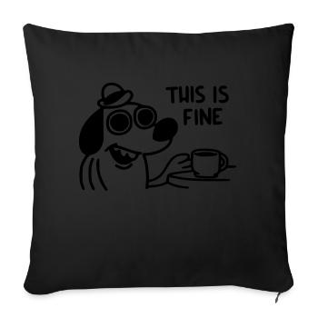 C’est très bien - Housse de coussin décorative 45 x 45 cm - noir - Devant