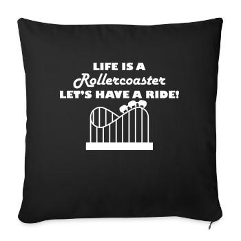 Rollercoaster Roller Coaster - Sofa pillowcase 17,3'' x 17,3'' (45 x 45 cm) - black - Front