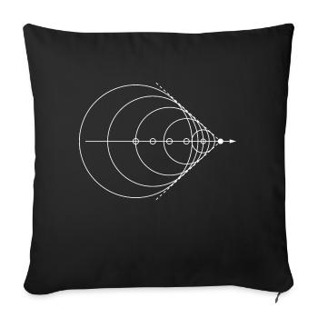 Sound barrier Physics Physicist Physics teacher - Sofa pillowcase 17,3'' x 17,3'' (45 x 45 cm) - black - Front