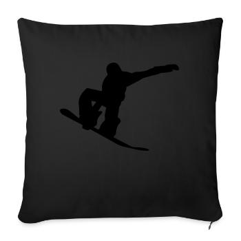 Snowboard Snowboarder - Sofakissenbezug 45 x 45 cm - Schwarz - Vorne