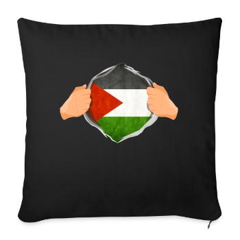 Starkes palästinensisches Helden-Spaßgeschenk - Sofakissenbezug 45 x 45 cm - Schwarz - Vorne