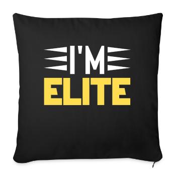 I´m Elite (gelb) - Sofakissenbezug 45 x 45 cm - Schwarz - Vorne