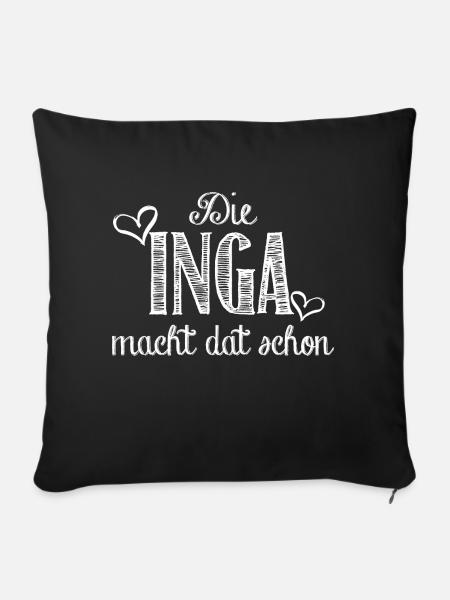 inga - Sofakissenbezug 45 x 45 cm - Schwarz