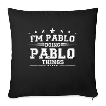 Pablo - Sofa pillowcase 17,3'' x 17,3'' (45 x 45 cm) - black - Front