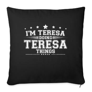 Teresa - Sofa pillowcase 17,3'' x 17,3'' (45 x 45 cm) - black - Front