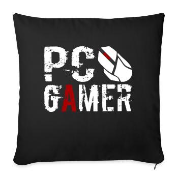 PC Gamer Maus Gaming Zocken - Sofakissenbezug 45 x 45 cm - Schwarz - Vorne