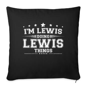 Lewis - Housse de coussin décorative 45 x 45 cm - noir - Devant