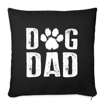 DOG DAD Dog Owners Men - Sofa pillowcase 17,3'' x 17,3'' (45 x 45 cm) - black - Front