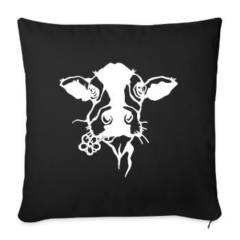 Vache - Housse de coussin décorative 45 x 45 cm - noir - Devant