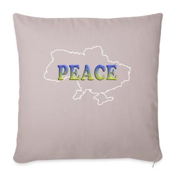 Peace for Ukraine - Sofa pillowcase 17,3'' x 17,3'' (45 x 45 cm) - light taupe - Front
