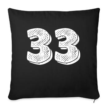 Issue 33- 33rd anniversary - Sofa pillowcase 17,3'' x 17,3'' (45 x 45 cm) - black - Front