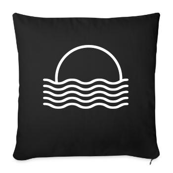 Surfen Surfing Wellenreiten - Housse de coussin décorative 45 x 45 cm - noir - Devant