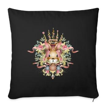 Adorable Easter in an ornamental setting - Sofa pillowcase 17,3'' x 17,3'' (45 x 45 cm) - black - Front