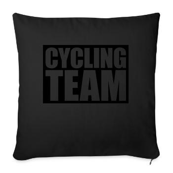 Cycling Team Shield - Sofa pillowcase 17,3'' x 17,3'' (45 x 45 cm) - black - Front