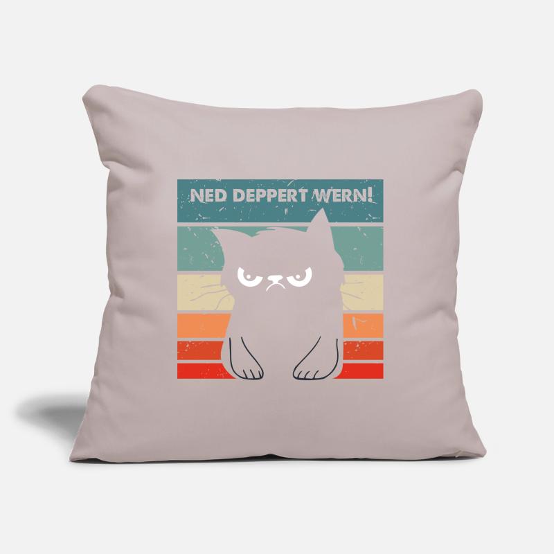 Ned deppert devient dialecte drôle de chat Housse de coussin décorative 45 x 45 cm