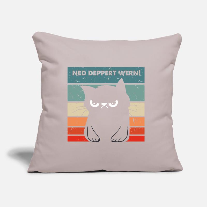 Ned deppert devient dialecte drôle de chat Housse de coussin décorative 45 x 45 cm