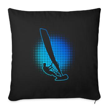 Windsurfing Women Windsurfing Surfer Men Windsurfer - Sofa pillowcase 17,3'' x 17,3'' (45 x 45 cm) - black - Front
