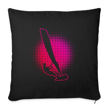 Windsurfing Men Windsurfer Surfer Windsurf - Sofa pillowcase 17,3'' x 17,3'' (45 x 45 cm) - black - Front