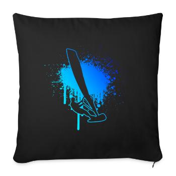 Surfer Men Windsurfer Windsurfing Windsurfing Windsurf - Sofa pillowcase 17,3'' x 17,3'' (45 x 45 cm) - black - Front