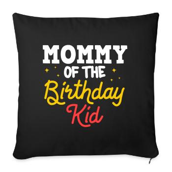 Circus Birthday Party Mama Theme Ringmaster - Sofa pillowcase 17,3'' x 17,3'' (45 x 45 cm) - black - Front