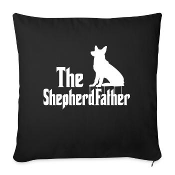 Funny Shepherd Dog Master Parody Shepherd Dog - Sofa pillowcase 17,3'' x 17,3'' (45 x 45 cm) - black - Front