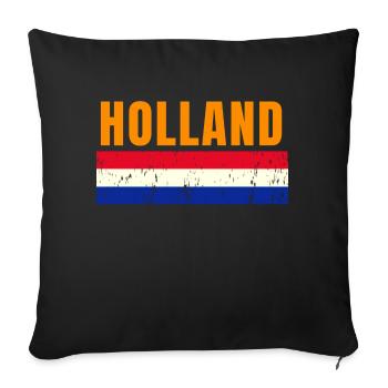 Holland Flag English - Sofa pillowcase 17,3'' x 17,3'' (45 x 45 cm) - black - Front