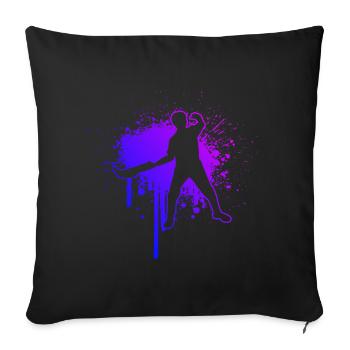 Pelote Basque Pelote Jai Alai Pelota vasca - Housse de coussin décorative 45 x 45 cm - noir - Devant