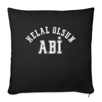 Helal Olsun Abi - Sofakissenbezug 45 x 45 cm - Schwarz - Vorne