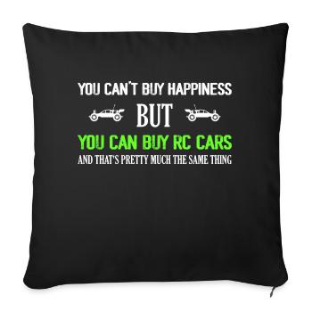 You Can't Buy Happiness But You Can Buy RC Cars R - Sofa pillowcase 17,3'' x 17,3'' (45 x 45 cm) - black - Front