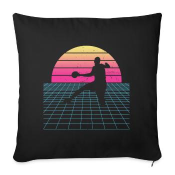 Handball Women Handball Handball Handball - Sofa pillowcase 17,3'' x 17,3'' (45 x 45 cm) - black - Front
