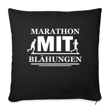 Triathlon Swim Bike Run Marathon - Sofakissenbezug 45 x 45 cm - Schwarz - Vorne