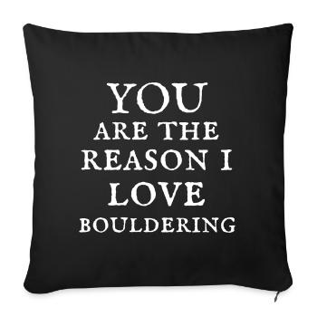 Bouldering Rock Climbing - Sofa pillowcase 17,3'' x 17,3'' (45 x 45 cm) - black - Front