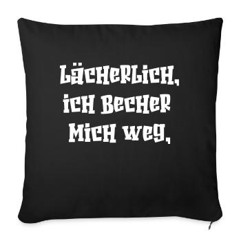 Party feiern Festival bechern saufen Alkohol - Sofakissenbezug 45 x 45 cm - Schwarz - Vorne