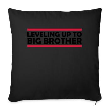 Monter de niveau grand frère - Housse de coussin décorative 45 x 45 cm - noir - Devant