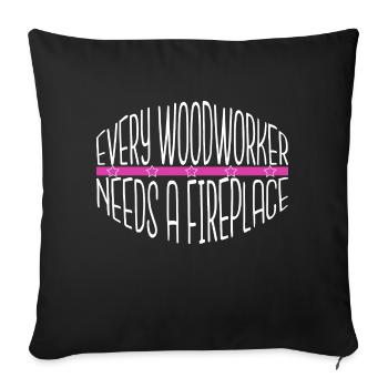 the carpenters dad carpenter jokes tshirts - Sofa pillowcase 17,3'' x 17,3'' (45 x 45 cm) - black - Front
