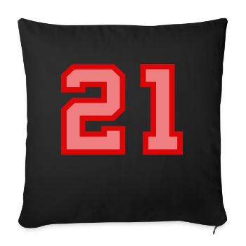 Cool Retro Retrostyle Numéro de maillot numéro de dos - Housse de coussin décorative 45 x 45 cm - noir - Devant