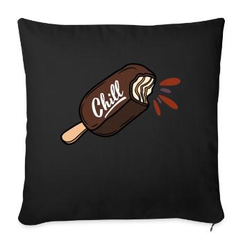 Ice Cream Chill - Sofa pillowcase 17,3'' x 17,3'' (45 x 45 cm) - black - Front